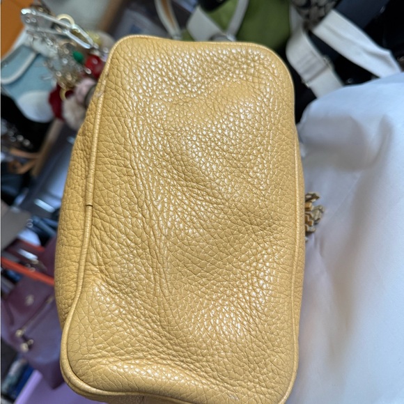 Dooney & Bourke Yellow Leather Bucket Shoulder Bag - Picture 3 of 3